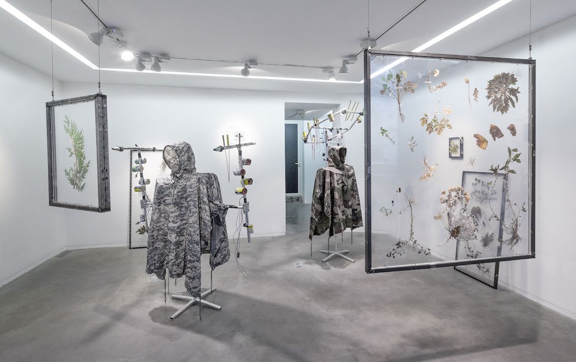 Pierre Gaignard, Herbier d’hiver du Wonder:Liebert, 2018. Vue d'exposition Bagnolet Chamanique 4K, Galerie Eric Mouchet, Paris, 2018.